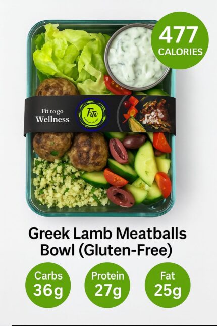 Greek Lamb Meatballs Bowls (Gluten-Free)