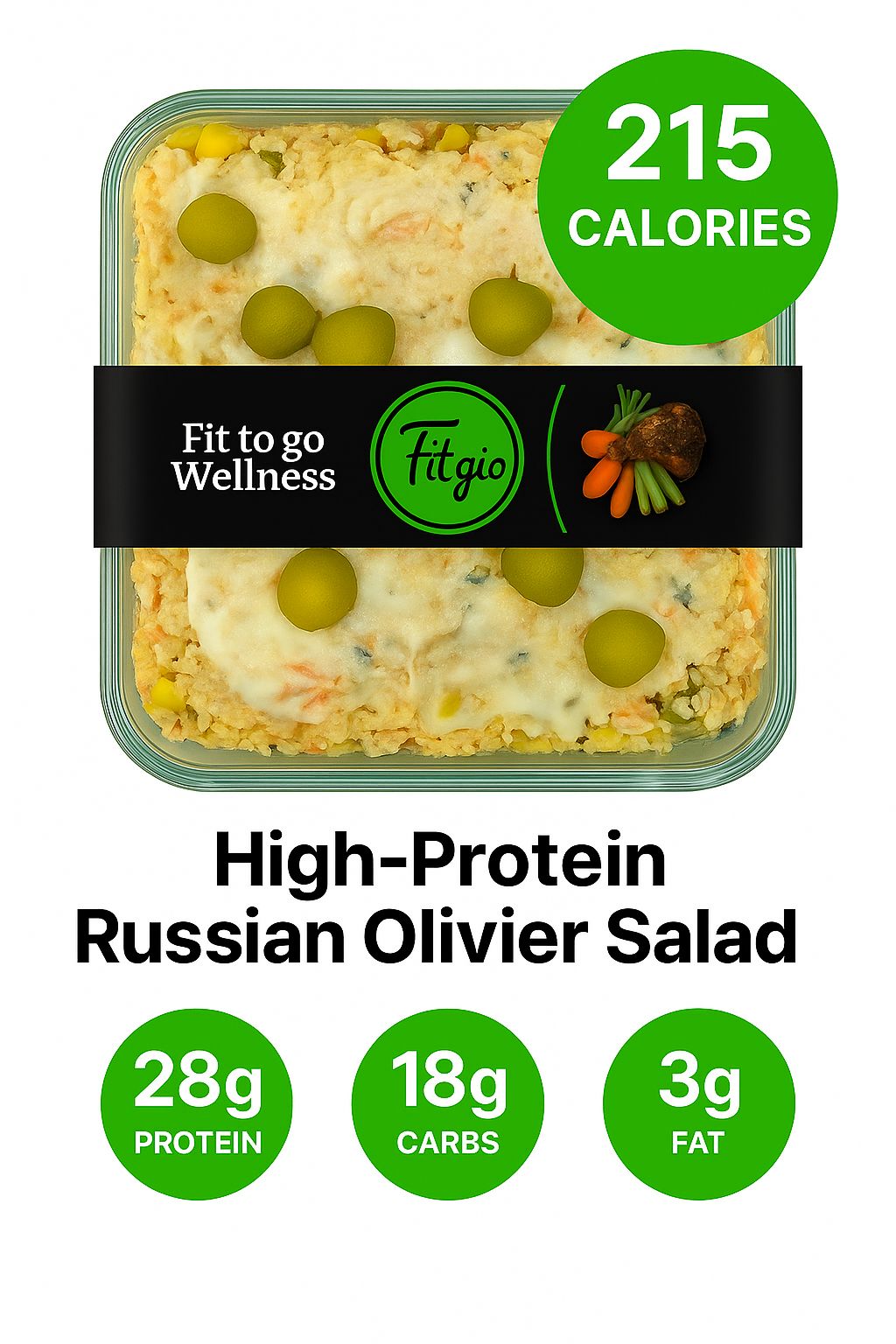 High Protein Russian Olivier Salad