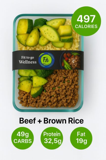 Beef + Brown Rice + Zucchini