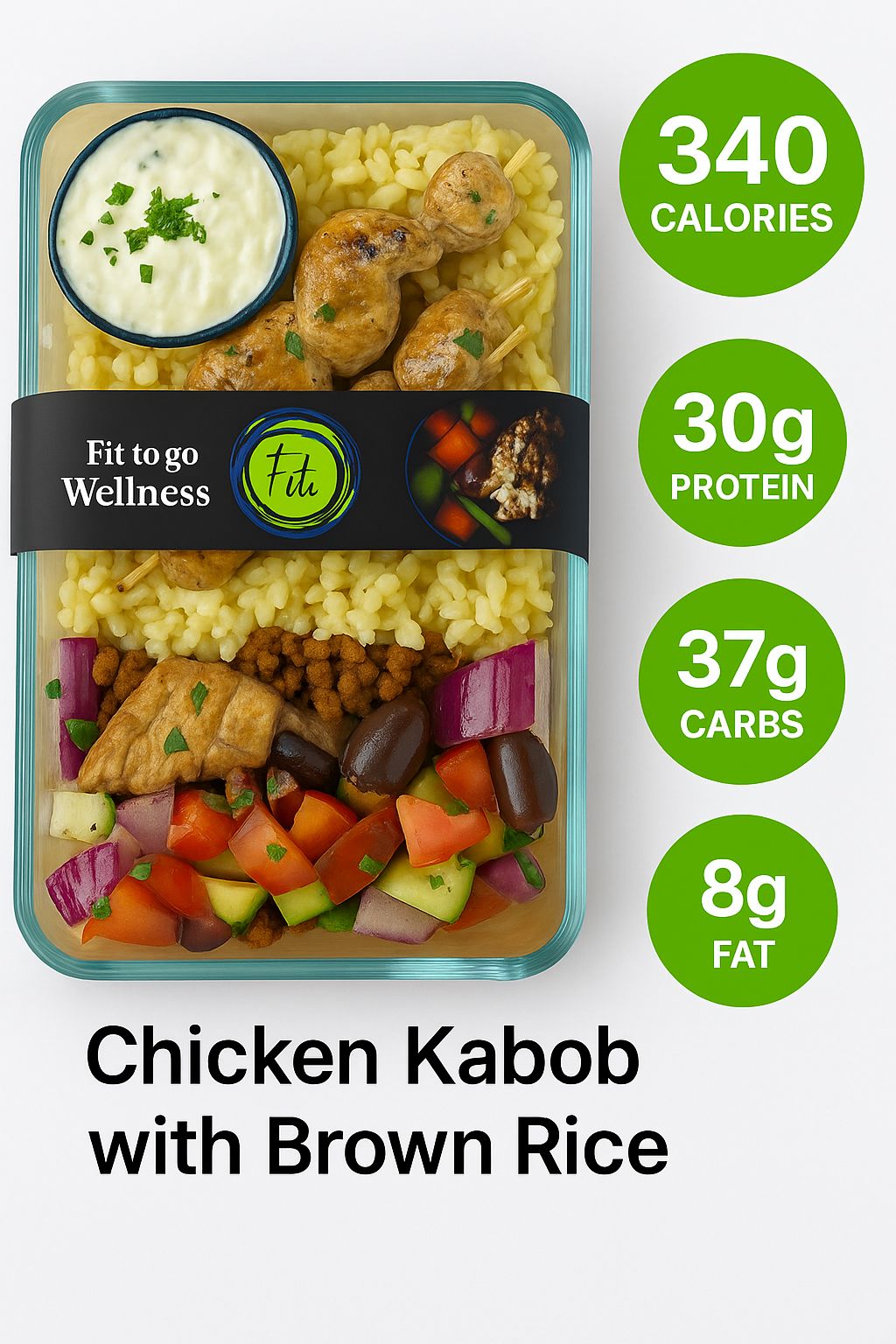 Chicken Kabob with brown rice