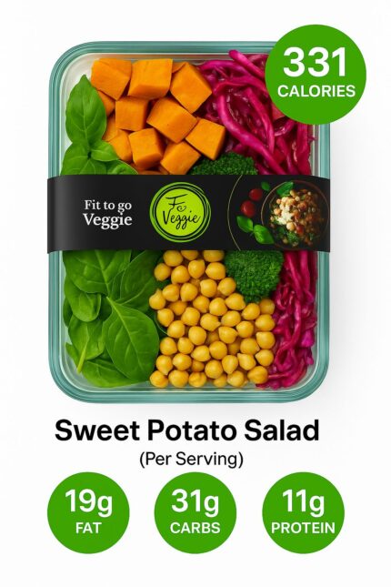 Sweet potato salad with creamy mint depressing