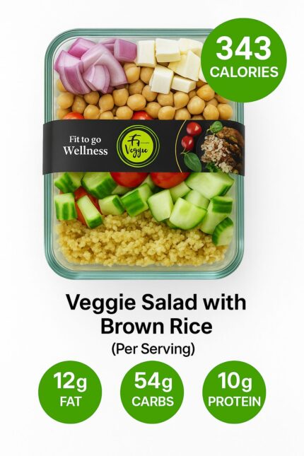 Veggie salad with brown rice