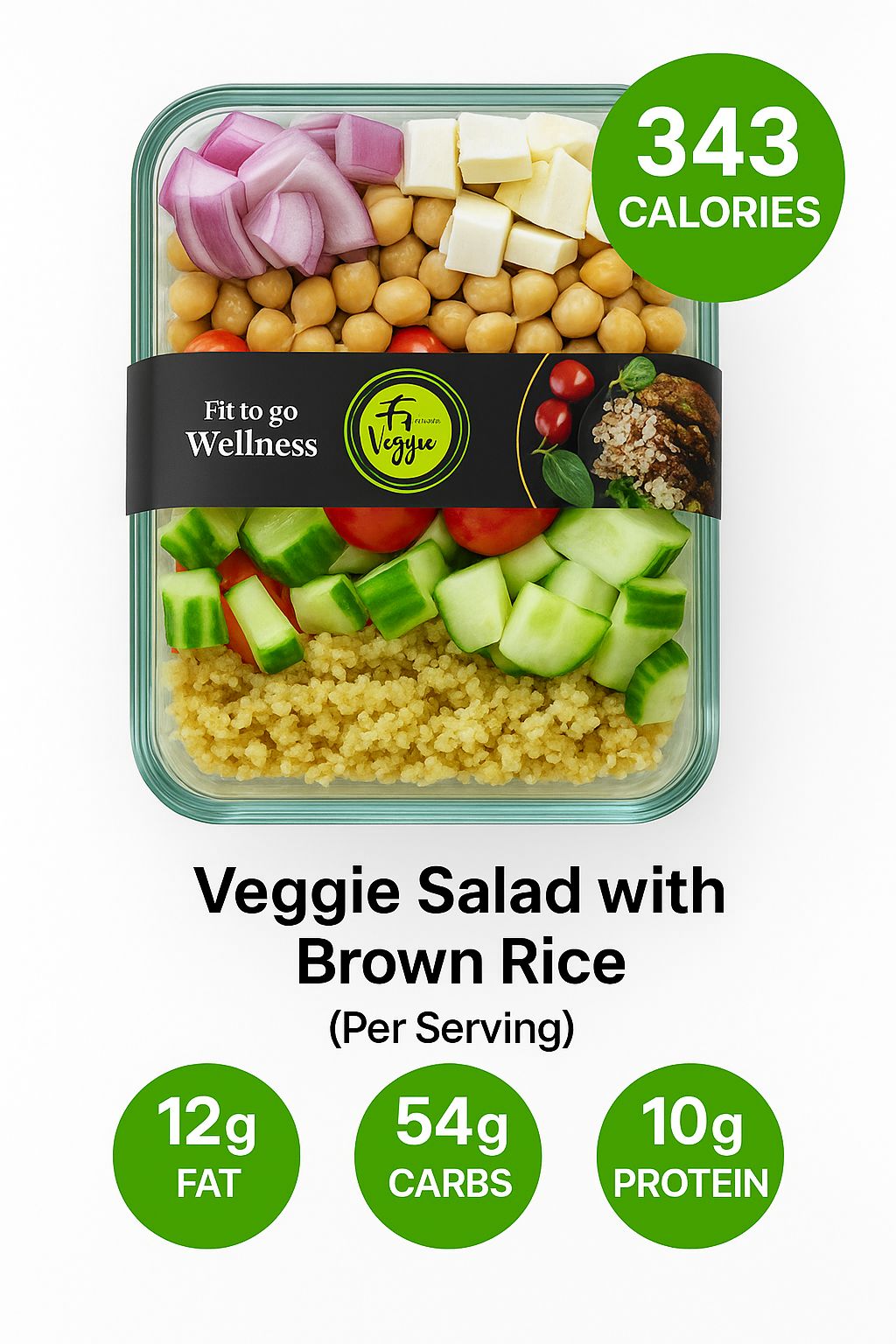 Veggie salad with brown rice